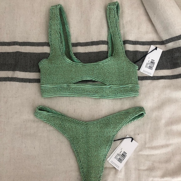 Bond Eye Swim Bond Eye Mint Lurex Bikini Set Poshmark